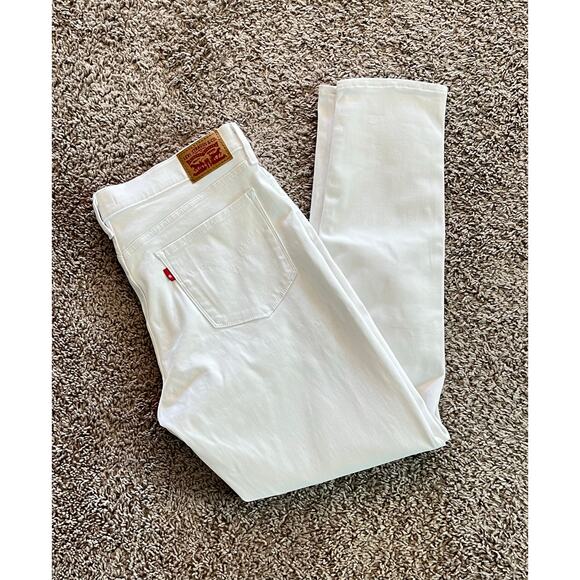 NEW LEVIS 311 Shaping Skinny - White Jeans Pants Size 32 Red BLANK TAB 14 - Picture 1 of 7